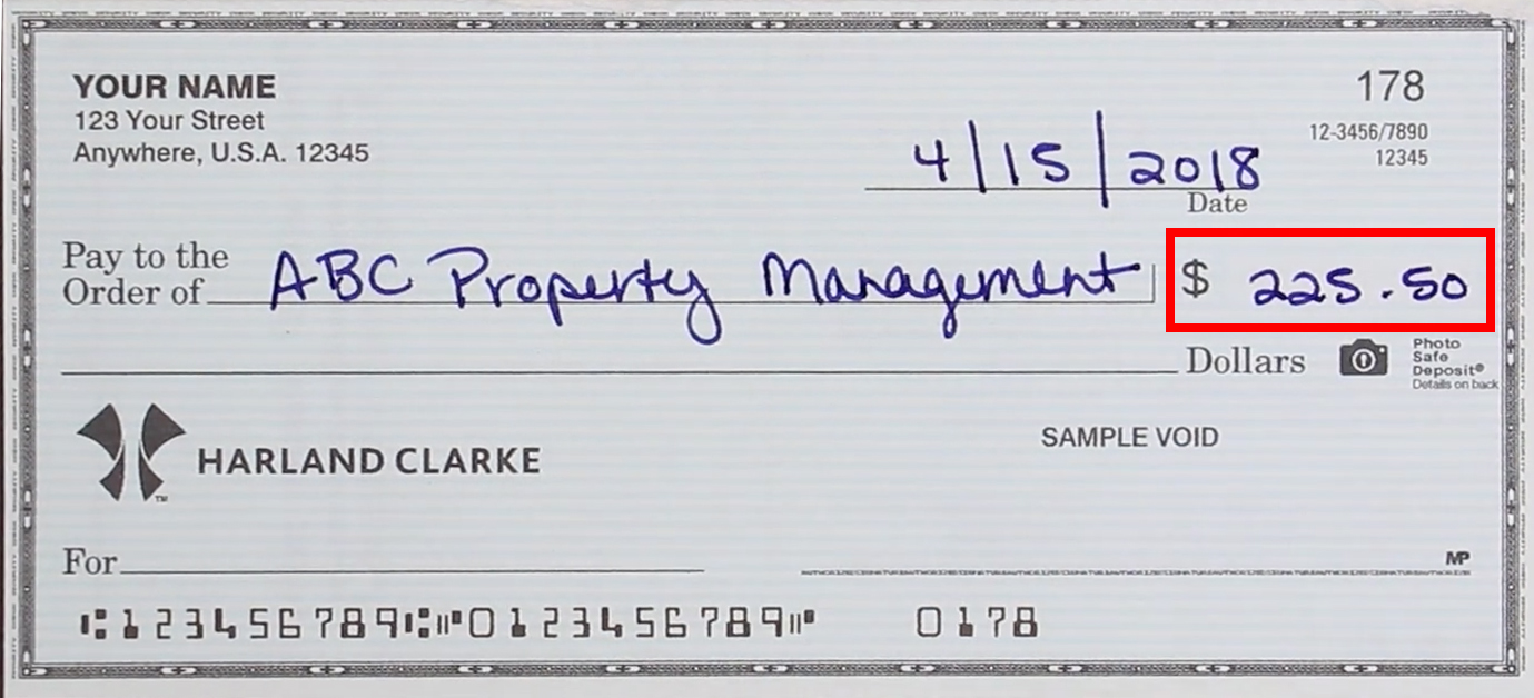 How to write the dollar amount on a check
