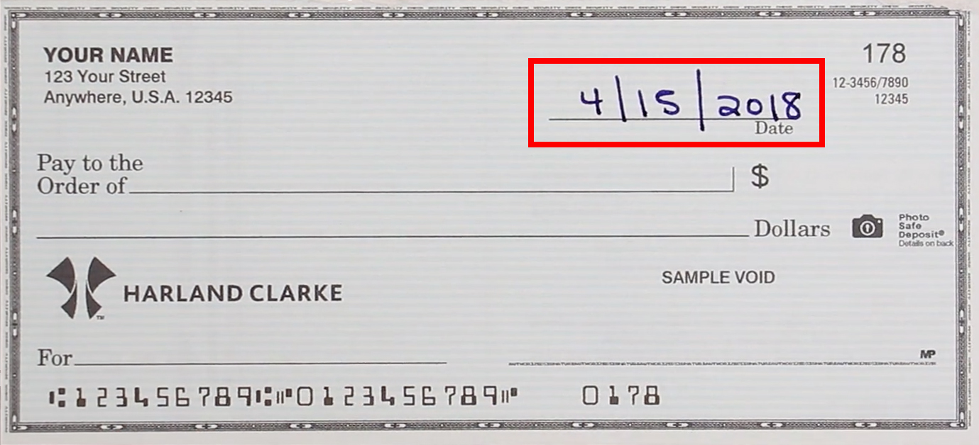 How to write a date line on a check